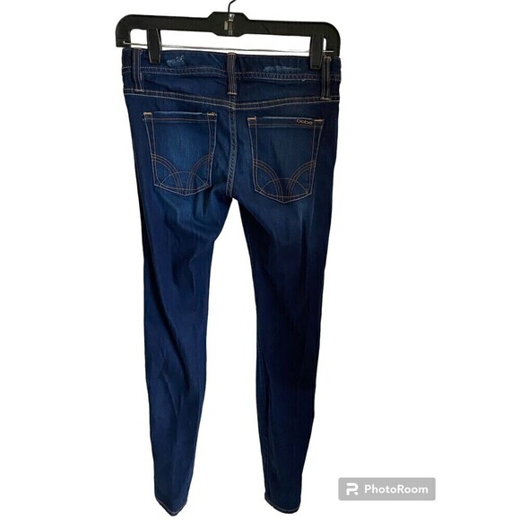 Bebe Dark Wash Destressed Jeans Sz.24 - Picture 2 of 8